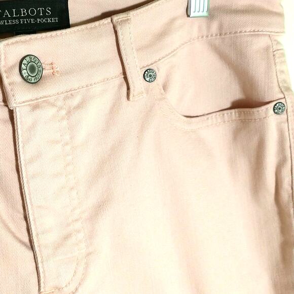 Talbots Flawless Five Pocket Jeans Women's Sz 10 Pink Mid Rise Stretch Cropped - Picture 5 of 12